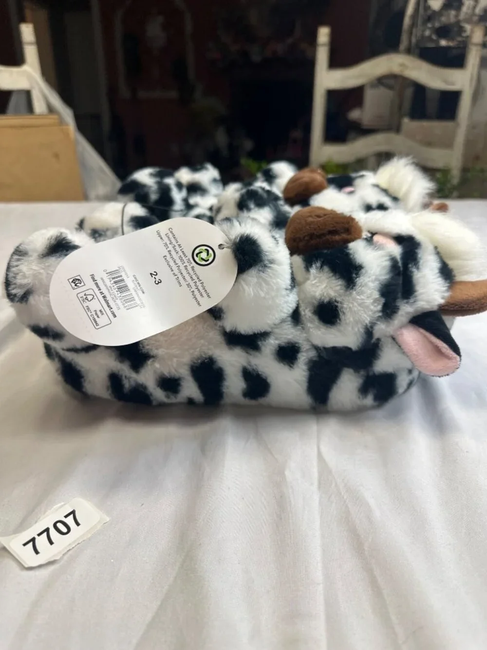 wonder nation youth 2/3 cow slippers nwt